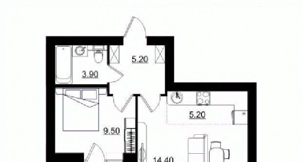 планировка квартиры 40 м2